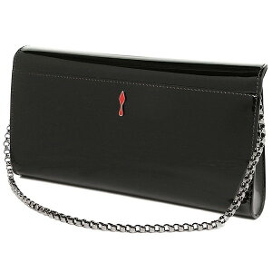 ChristianLouboutin1165007-BK01VERO-DODATCLUTCHBAGクリスチャンルブタンショルダーバッグチェーン付クラッチバッグパーティーバッグパテントカーフブラック×シルバー×レッド