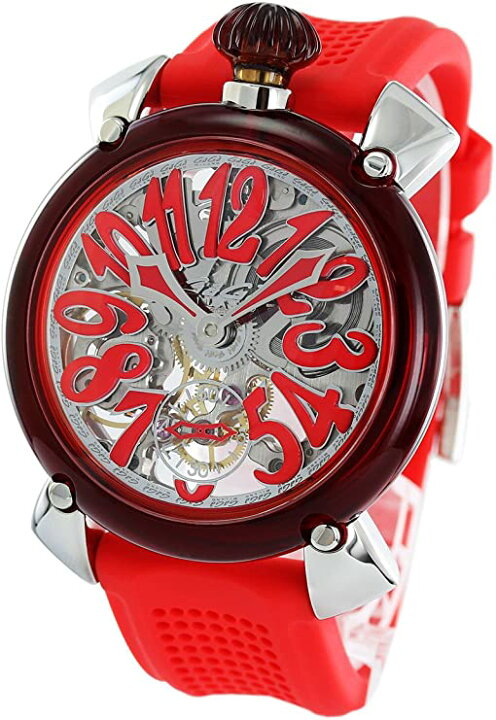 楽天市場】GAGA MILANO 6090.02-REDMANUALE 48MM Crystalガガミラノ 