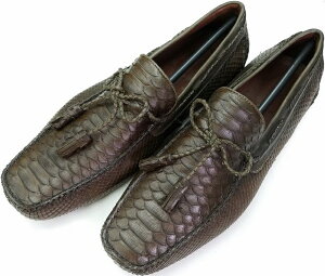 FRANCOCUADRAA02PWMNDRAVERPITHONMLRBACKPIOMBO/BESERROPAGANIMENSCASUALDRAIVINGSHOESフランククアドラメンズカジュアルドライビングシューズパイソン×カーフ×ラバーMEXICO/27.5USA/8.5JAPAN/約26〜26.5cmパガーニ/ブラウン系