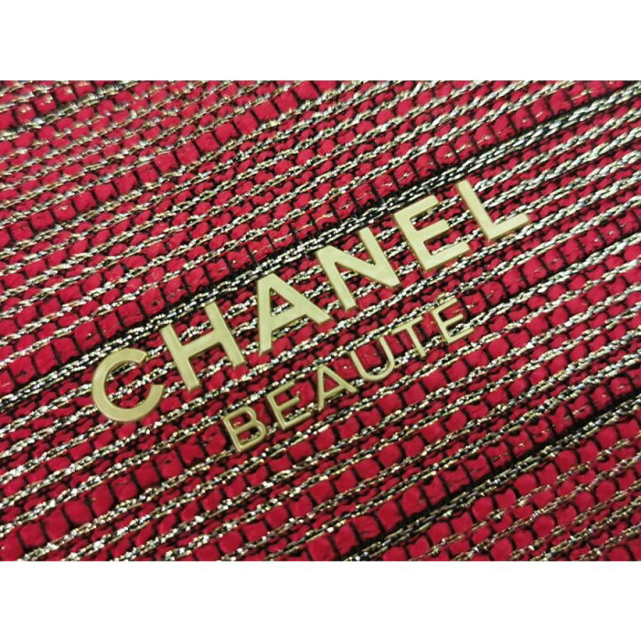 楽天市場】CHANEL NOVELTY REDシャネル ロゴ入化粧ポーチCCロゴ入り 
