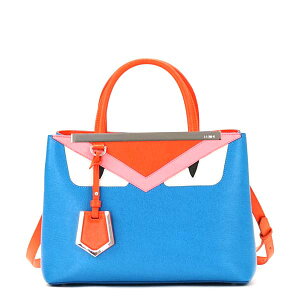 FENDI8BH253-67N-F077Lフェンディ2WAYバッグレザーブルー×マルチカラー