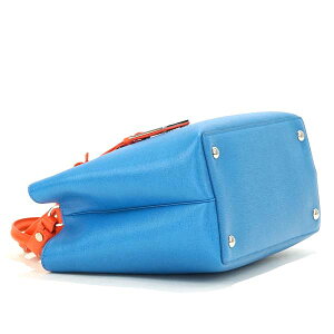 FENDI8BH253-67N-F077Lフェンディ2WAYバッグレザーブルー×マルチカラー
