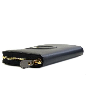 SalvatoreFerragamo22C843-695805-NVサルヴァトーレフェラガモラウンドファスナー長財布レザーネイビー×ペールグレー×ゴールド※取寄品