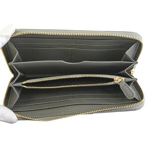 SalvatoreFerragamo22C908-694574-L.GYサルヴァトーレフェラガモラウンドファスナー長財布レザーペールグレー×ゴールド※取寄品