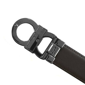 SalvatoreFerragamo679535-644557-100サルヴァトーレフェラガモユニセックスベルトスムースカーフブラック×ベージュ97〜107cm対応サイズ調節可能(ワンタッチ・カット)※取寄品
