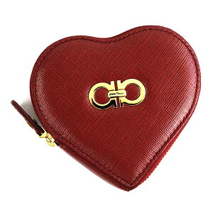 SalvatoreFerragamo22C113-642287フェラガモ小銭入型押レザーワインレッド×ゴールド