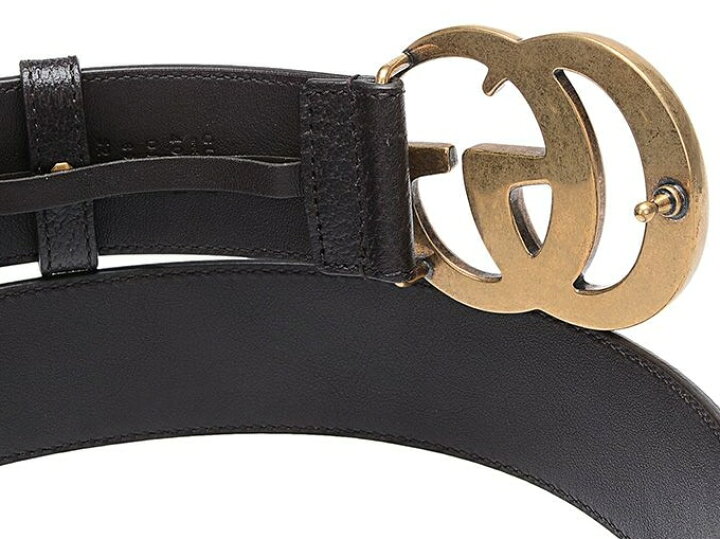 楽天市場】GUCCI 406831-DJ20T-1000グッチ ダブルG バックル レザー 