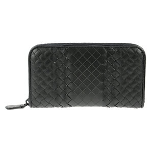 BOTTEGAVENETA114076-VV341-1000ボッテガ・ヴェネタラウンドファスナー長財布レザーブラック