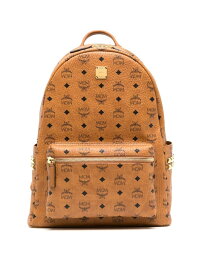 MCM MMKDSVE08-CO001MIDEUM STARK SIDE STUDS BACKPACKIN VESETOSエムシーエム ミディアム スターク サイド スタッズバックパックリュックサックコーティングキャンバス×レザーコニャック