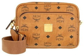 MCM MMRAAKC02-CO001エムシーエム ショルダーバッグヴィセトス柄コーティングキャンバス×レザーコニャック