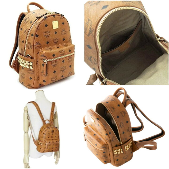 楽天市場】MCM MMKAAVE10-CO001 COGNACVISETOS ORIGINALSTARK BACKPACK 