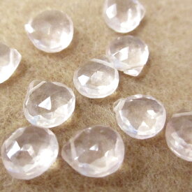 半貴石　マロンカット　ローズクォーツ 約6〜7mm （1ヶ）