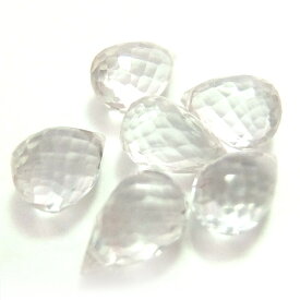 半貴石 天然石 ブリオレットカット 約5-6mm×約8-9mm （1ヶ）トパーズ├ 天然 石 ワックスコード 蝋引き紐 ハンドメイド アクセサリー ビーズ パーツ ピアス イヤリング ブレスレット ┤