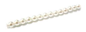 プラスチック パール ビーズ 2.5mm玉 クリーム 日本製 （1本 約75cm 約300ヶ）ハンドメイド 手作り アクセサリー パーツ 真珠