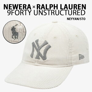 New Era �j���[�G�� RALPH LAUREN �����t���[���� �t���[�T�C�Y �L���b�v �R�[�f�����C 9FORTY UNSTRUCTURED LONG VISOR COOPERSTOWN MLB CAP �N�[�p�[�Y�^�E�� �R���{ �j���[���[�N�����L�[�X STONE �����O�o�C�U