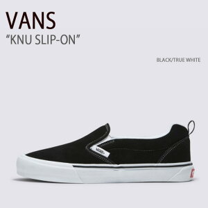 VANS oY Xj[J[ KNU SLIP-ON BLACK TRUE WHITE VN0009QD6BT j[Xb| ubN gD[zCg Y fB[X jp p