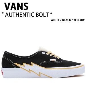VANS バンズ スニーカー AUTHENTIC BOLT VN000BWCY23 オーセンティック ボルト ホワイト ブラック イエロー メンズ レディース 男性用 女性用
