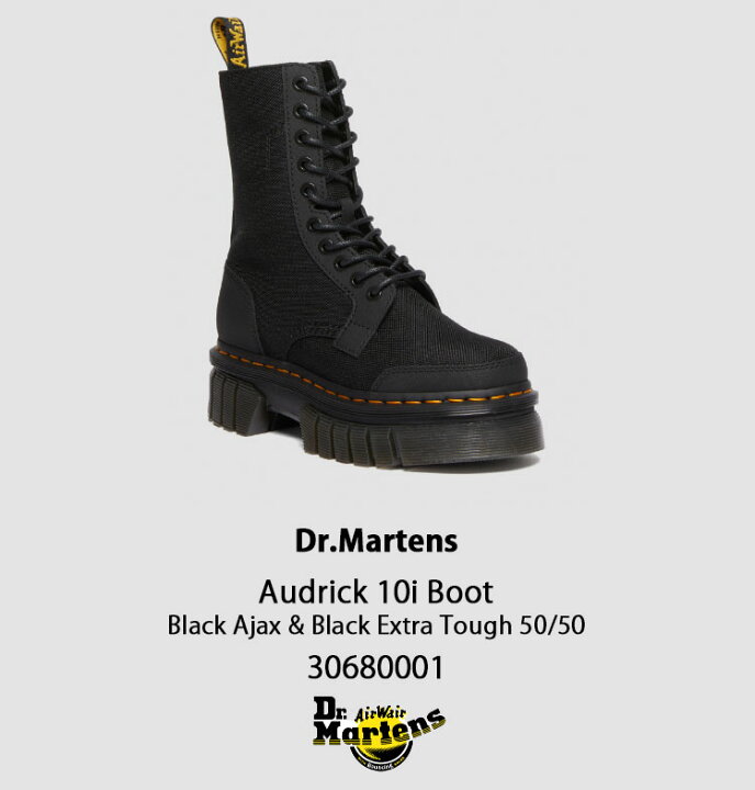 ドクターマーチン ブーツ 10H ブーツ Audrick 10i Boot Black Ajax Black Extra  Tough 50/50 30680001 ブラック 厚底 レディース 女性用【中古】未使用品 a-dot