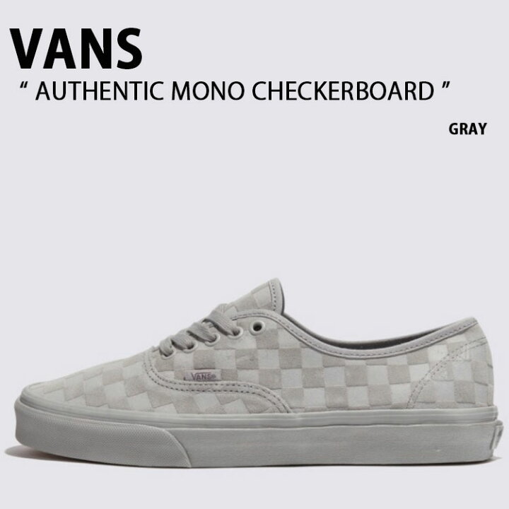 楽天市場】VANS バンズ スニーカー AUTHENTIC MONO CHECKERBOARD GRAY 