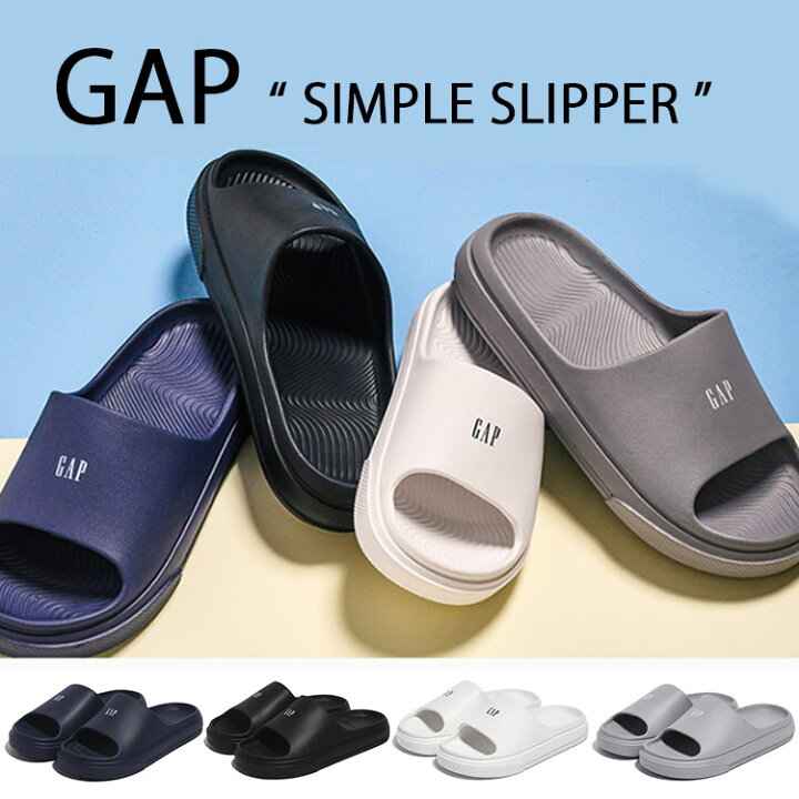 ☆GAP☆ネイビーレザーサンダル☆ほぼ未使用☆ - サンダル
