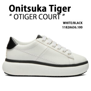 Onitsuka Tiger IjcJ^CK[ Xj[J[ OTIGER COURT WHITE BLACK I[^CK[ R[g zCg ubN Y fB[X  jp 1182A636.100