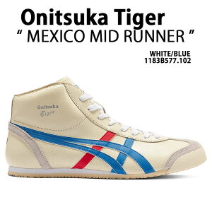 Onitsuka Tiger IjcJ^CK[ Xj[J[ MEXICO MID RUNNER WHITE BLUE 183B577.102 LVR ~bhi[ zCg u[ nCJbgV[Y Y fB[X