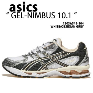ASICS AVbNX Xj[J[ GEL-NIMBUS 10.1 WHITE OBSIDIAN GREY 1203A543-104 V[Y Q joX bV jOV[Y zCg IuVfBAO[ Y fB[X