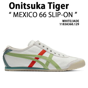 Onitsuka Tiger IjcJ^CK[ Xj[J[MEXICO 66 SLIP-ON WHITE JADE 1183A360.129 LVR66 Xb| zCg WF[h Y fB[X jp p