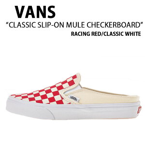 VANS oY Xj[J[ CLASSIC SLIP-ON MULE CHECKERBOARD RACING RED CLASSIC WHITE VN0004KTTLF NVbN Xb| ~[ `FbJ[{[h CVObh NVbNzCg fB[X jp 
