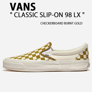 VANS oY Xj[J[CLASSIC SLIP-ON 98 LX CHECKERBOARD BURNT GOLD VN000D9PEMJ NVbN Xb| 98 LX `FbJ[{[ho[g S[h V[Y Y fB[X jp p