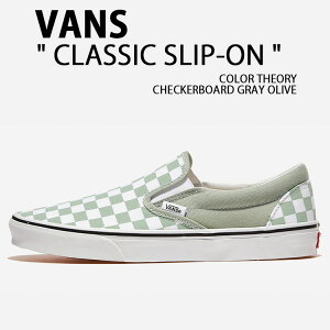 VANS oY Xj[J[ CLASSIC SLIP-ON COLOR THEORY CHECKERBOARD GRAY OLIVE VN000D6YEMW NVbNXb| J[ZI[ `FbJ[{[h OCI[u V[Y [Jbg fB[X Y 