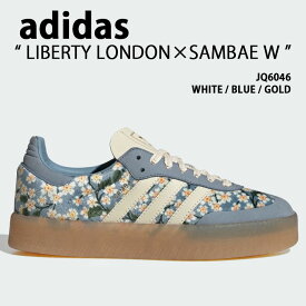 adidas originals アディダス レディース 厚底 スニーカー LIBERTY LONDON SAMBAE W JQ6046 BLUE WHITE シューズ サンベイW ブルー ホワイト Tトゥ プラットフォーム 女性用【中古】未使用品