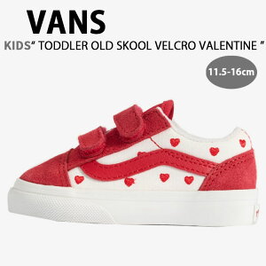 VANS �o���Y �L�b�Y �X�j�[�J�[ TODDLER OLD SKOOL VELCRO VALENTINE RACING RED TRUE WHITE VN000CTGJV6 �g�h���[ �I�[���h�X�N�[�� �x���N�� �o�����^�C�� ���[�V���O ���b�h �g�D���[ �z���C�g �L�b�Y�p �q���p 
