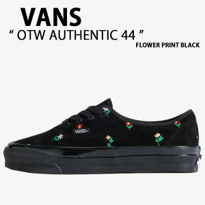 VANS �o���Y �X�j�[�J�[ OTW AUTHENTIC 44 FLOWER PRINT BLACK VN00117RBLK OTW �I�[�Z���e�B�b�N 44 �t�����[ �v�����g �u���b�N �j���p �����p