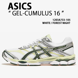 asics �A�V�b�N�X �X�j�[�J�[ GEL-CUMULUS 16 WHITE FOREST NIGHT 1203A733-105 �V���[�Y �Q���L�������X16 �z���C�g �t�H���X�g�i�C�g �����j���O�V���[�Y ���b�V�� �����Y ���f�B�[�X