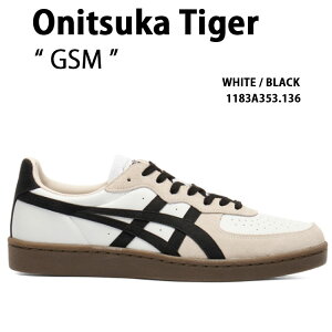 Onitsuka Tiger �I�j�c�J�^�C�K�[ �X�j�[�J�[ GSM WHITE BLACK 1183A353.136 �V���[�Y �W�[�G�X�G�� �z���C�g �u���b�N �����Y ���f�B�[�X �j���p �����p