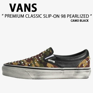 VANS �o���Y �X�j�[�J�[ PREMIUM CLASSIC SLIP-ON 98 PEARLIZED CAMO BLACK VN000D9PCAK �v���~�A�� �N���V�b�N �X���b�|�� 98 �p�[���C�Y�h �J�� �u���b�N �j���p �����p