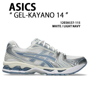 asics �A�V�b�N�X �X�j�[�J�[ GEL-KAYANO 14 1203A537-115 �V���[�Y �Q���J���m14 �����V���[ �N�b�V������ WHITE �z���C�g LIGHT NAVY ���C�g�l�C�r�[ �����Y ���f�B�[�X