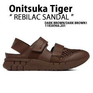 Onitsuka Tiger �I�j�c�J�^�C�K�[ �T���_�� REBILAC SANDAL DARK BROWN 1183A966.201 ���r���b�N�T���_�� �_�[�N�u���E�� �y�� ���b�V�� �}�W�b�N�e�[�v �X�g���b�v �A�E�g�h�A �����Y �E�B�����Y