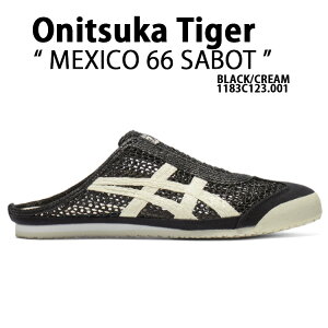 Onitsuka Tiger �I�j�c�J�^�C�K�[ �T���_�� MEXICO 66 SABOT BLACK CREAM 1183C123.001 ���L�V�R 66 �T�{ �u���b�N �N���[�� ���b�V�� �ʋC�� �X���b�|�� �~���[�� �X�j�[�J�[�T���_�� �� ���m�g�[�� ���]�[�g 