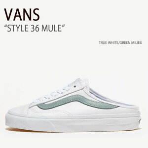 VANS �o���Y �~���[�� �X�j�[�J�[ STYLE 36 MULE TRUE WHITE GREEN MILIEU VN0A7Q5YB9F �X�^�C��36�~���[�� �g�D���[�z���C�g �O���[���~�[�����[ ���@���Y �V���[�Y �����Y ���f�B�[�X
