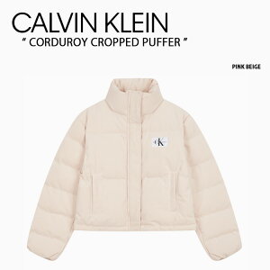 Calvin Klein JoNC fB[X _EWPbg W'S CORDUROY CROPPED PUFFER R[fCNbvhpt@[ fB[X_E PINK BEIGE J222498ABJ