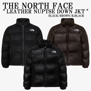 THE NORTH FACE m[XtFCX _EWPbg LEATHER NUPTSE DOWN JACKET (RDS) U[ {v BLACK BROWN ʌ kvV _E WPbg Y fB[X NJ1DQ57J/K/L