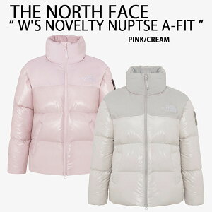 THE NORTH FACE m[XtFCX fB[X _EWPbg W'S NOVELTY NUPTSE DOWN A-FIT kvV_E AC fB[X_E CREAM PINK ~fBA AC_E NJ1DQ96K/J