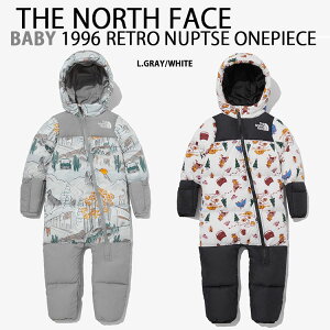 THE NORTH FACE m[XtFCX xr[ s[X BABY 1996 RETRO NUPTSE ONE PIECE I[C t[ht _Es j̎q ̎q xr[p Ԃp NQ1DP93S/T