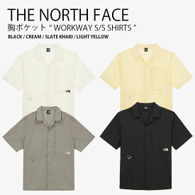 THE NORTH FACE ノースフェイス カジュアルシャツ WORKWAY S/S SHIRTS ワークウェイ ショートスリーブ シャツ ナイロンシャツ 半袖 ロゴ カジュアル ストリート キャンプ アウトドア メンズ レディース 男性用 女性用 男女共用 NH8SR02A/B/C/D【中古】未使用品