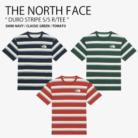 THE NORTH FACE ノースフェイス Tシャツ DURO STRIPE S/SR/TEE デューロ ストライプ ショートスリーブ ラウンドネック ティーシャツ 半袖 カットソー ロゴ カジュアル ストリート メンズ レディース 男性用 女性用 男女共用 NT7UR28A/B/C【中古】未使用品