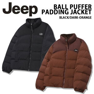 Jeep �W�[�v �_�E���X�^�C�� �W���P�b�g BALL PADDING PUFFER JACLET �p�t�@�[�W���P�b�g �p�f�B���O�W���P�b�g DARK ORANGE BLACK ���ȃW���P�b�g �I�[�o�[�t�B�b�g �_�E���W���P�b�g �_�[�N�I�����W �u
