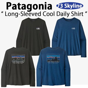 Patagonia �p�^�S�j�A ����T ����T�V���c 73�X�J�C���C�� Long-Sleeved Capilene Cool Daily Shirt 73 Skyline �����O�X���[�u �L���s���� �N�[�� �f�C���[�V���c BLACK BLUE �o�b�N�O���t�B�b�N �����Y ���f�B�[�X