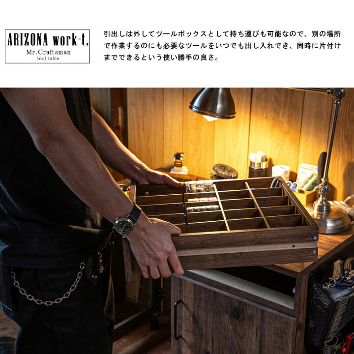 楽天市場】【ARIZONA WORK-T】ワークツー ツールボックス付きアトリエ 